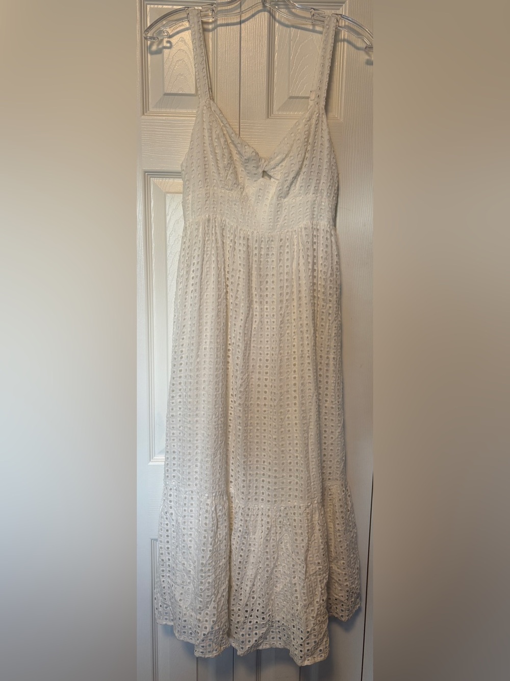 Gentle Fawn White Hampton Eyelet Midi Dress - Size Small